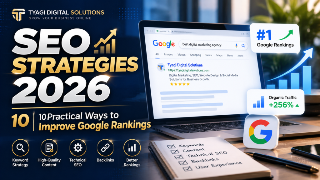 SEO Strategies 2026 to Improve Google Rankings – Tyagi Digital Solutions